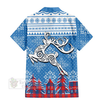 Blane Clan Christmas Hawaiian Shirt Celtic Reindeer Style - Tartan Vibes Clothing