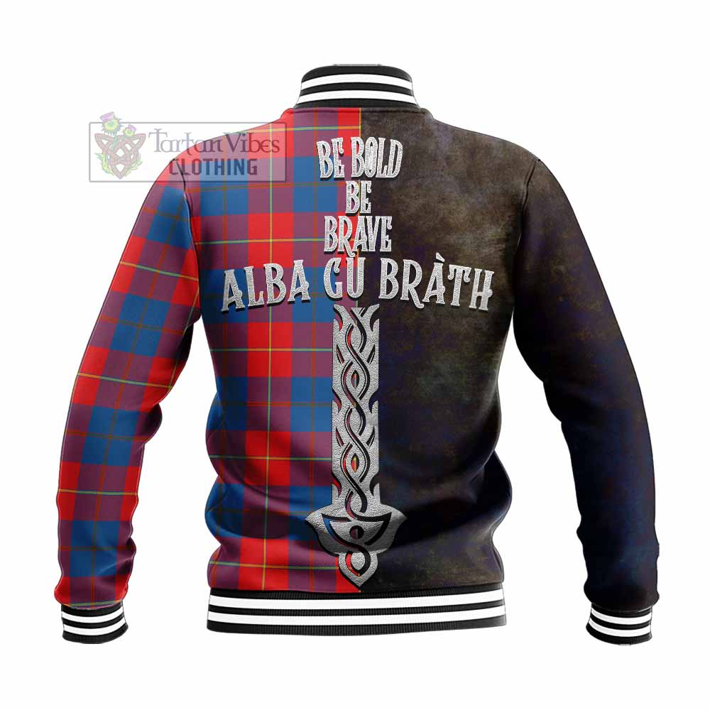 Blane Tartan Family Crest Baseball Jacket Alba Gu Brath Be Brave Lion Ancient Style - Tartan Vibes Clothing