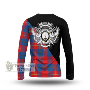 Blane Tartan Long Sleeve T-Shirt with Family Crest and Military Logo Style - Tartan Vibes Clothing