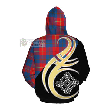 Blane Tartan Cotton Hoodie with Family Crest and Celtic Symbol Style Pullover Hoodie - Tartan Vibes Clothing