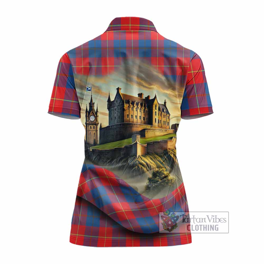 Blane Tartan Family Crest Women's Polo Shirt with Scottish Ancient Castle Style - Tartan Vibes Clothing