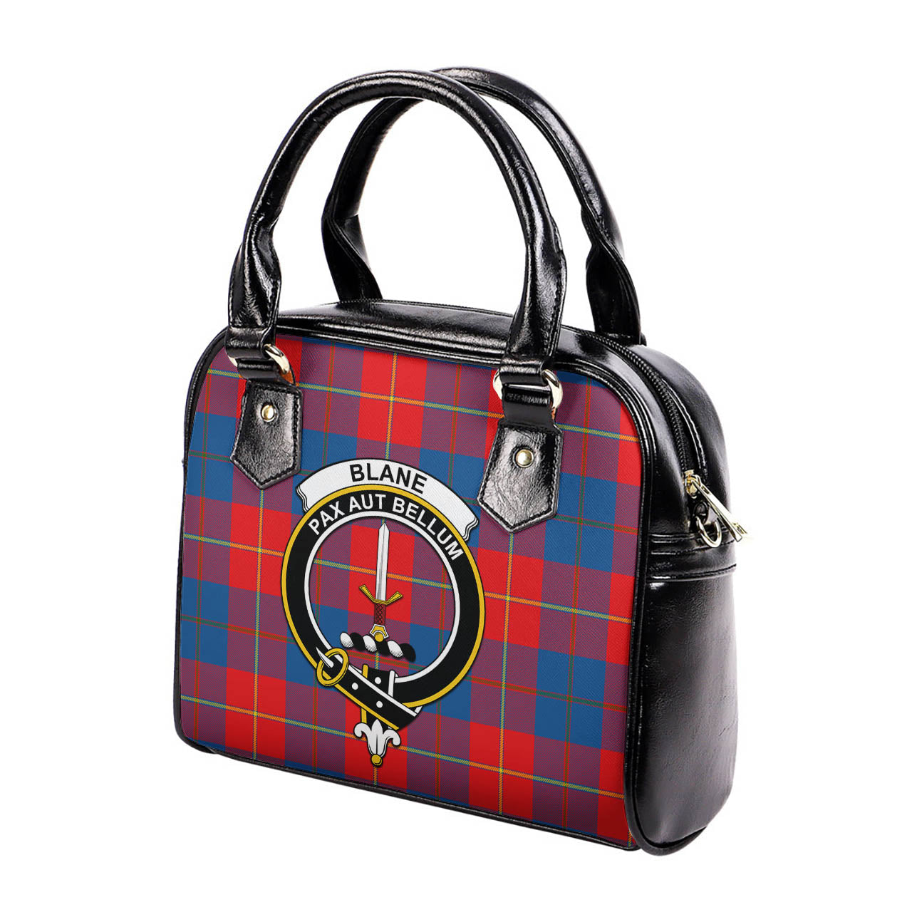 Blane Tartan Shoulder Handbags with Family Crest - Tartan Vibes Clothing