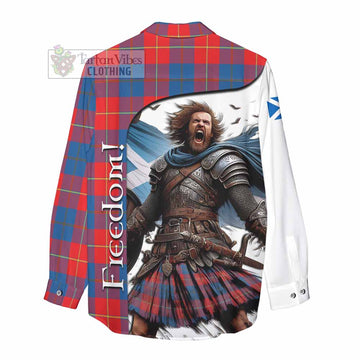 Blane Crest Tartan Women's Casual Shirt Inspired by the Freedom of Scottish Warrior - Tartan Vibes Clothing
