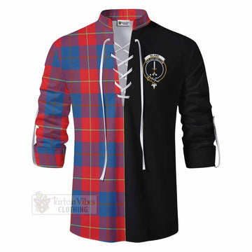 Blane Tartan Ghillie Kilt Shirt with Family Crest and Half Of Me Style - Tartan Vibes Clothing