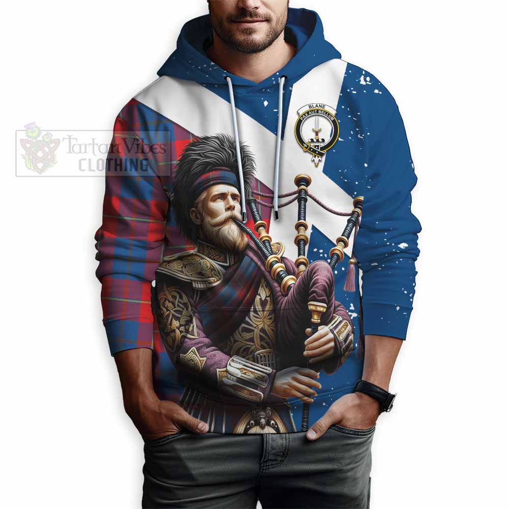 Blane Tartan Hoodie with Family Crest Scottish Bagpiper Vibes - Tartan Vibes Clothing