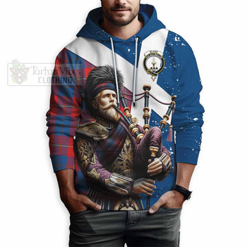 Blane Tartan Hoodie with Family Crest Scottish Bagpiper Vibes - Tartan Vibes Clothing