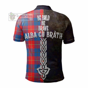 Blane Tartan Family Crest Polo Shirt Alba Gu Brath Be Brave Lion Ancient Style - Tartan Vibes Clothing