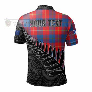 Blane Crest Tartan Polo Shirt with New Zealand Silver Fern Half Style - Tartan Vibes Clothing