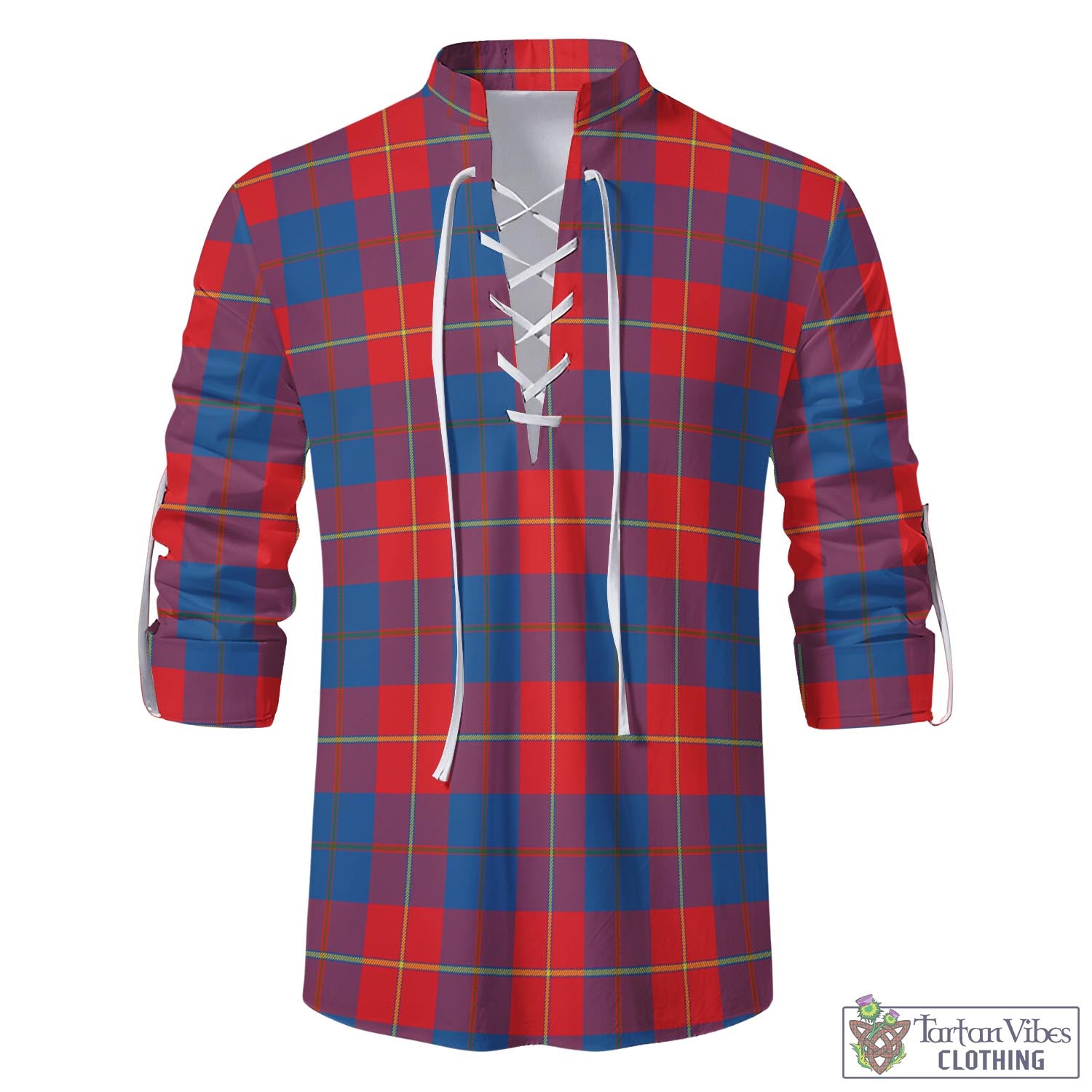 Blane Tartan Men's Scottish Traditional Jacobite Ghillie Kilt Shirt - Tartan Vibes Clothing