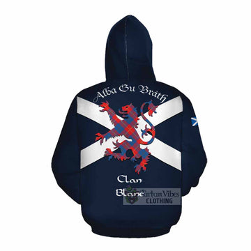 Blane Tartan Lion Rampant Cotton Hoodie Proudly Display Your Heritage with Alba Gu Brath and Clan Name Pullover Hoodie - Tartan Vibes Clothing