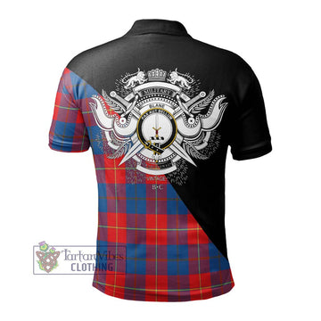 Blane Tartan Polo Shirt with Family Crest and Military Logo Style - Tartan Vibes Clothing