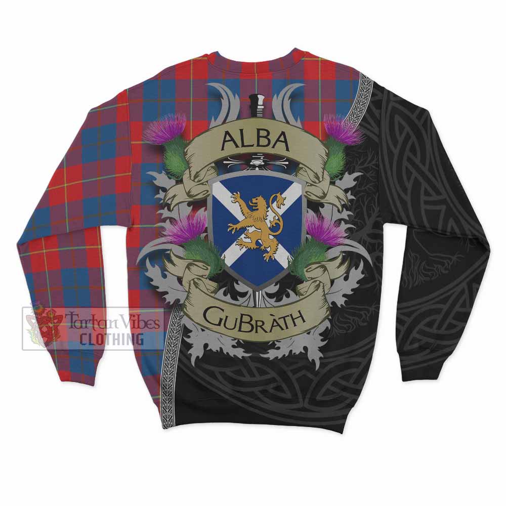 Blane Tartan Family Crest Sweatshirt Lion Rampant Royal Thistle Shield Celtic Inspired - Tartan Vibes Clothing