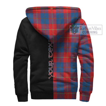 Blane Tartan Sherpa Hoodie with Family Crest and Half Of Me Style - Tartan Vibes Clothing