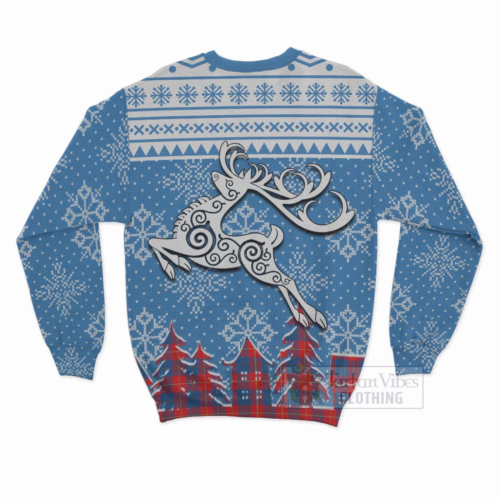 Blane Clan Christmas Sweatshirt Celtic Reindeer Style - Tartan Vibes Clothing