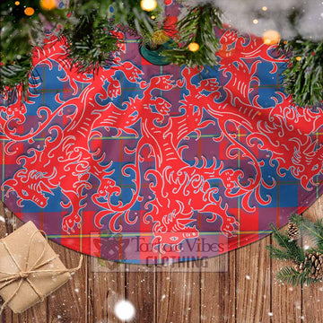 Tartan Vibes Clothing Blane Tartan Christmas Tree Skirt Lion Rampant Style