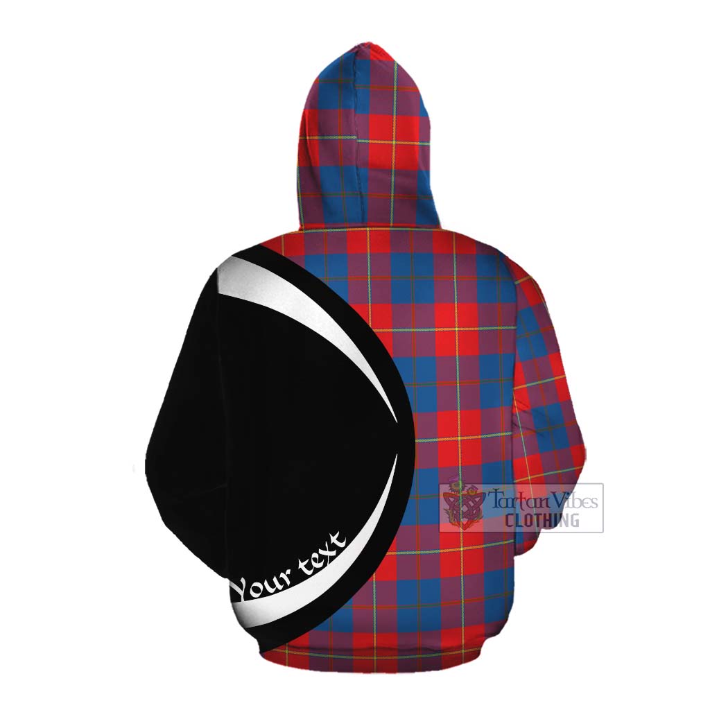 Blane Tartan Cotton Hoodie with Family Crest Circle Style Pullover Hoodie - Tartan Vibes Clothing