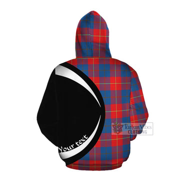Blane Tartan Cotton Hoodie with Family Crest Circle Style Pullover Hoodie - Tartan Vibes Clothing