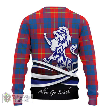 Blane Tartan Ugly Sweater with Alba Gu Brath Regal Lion Emblem - Tartan Vibes Clothing