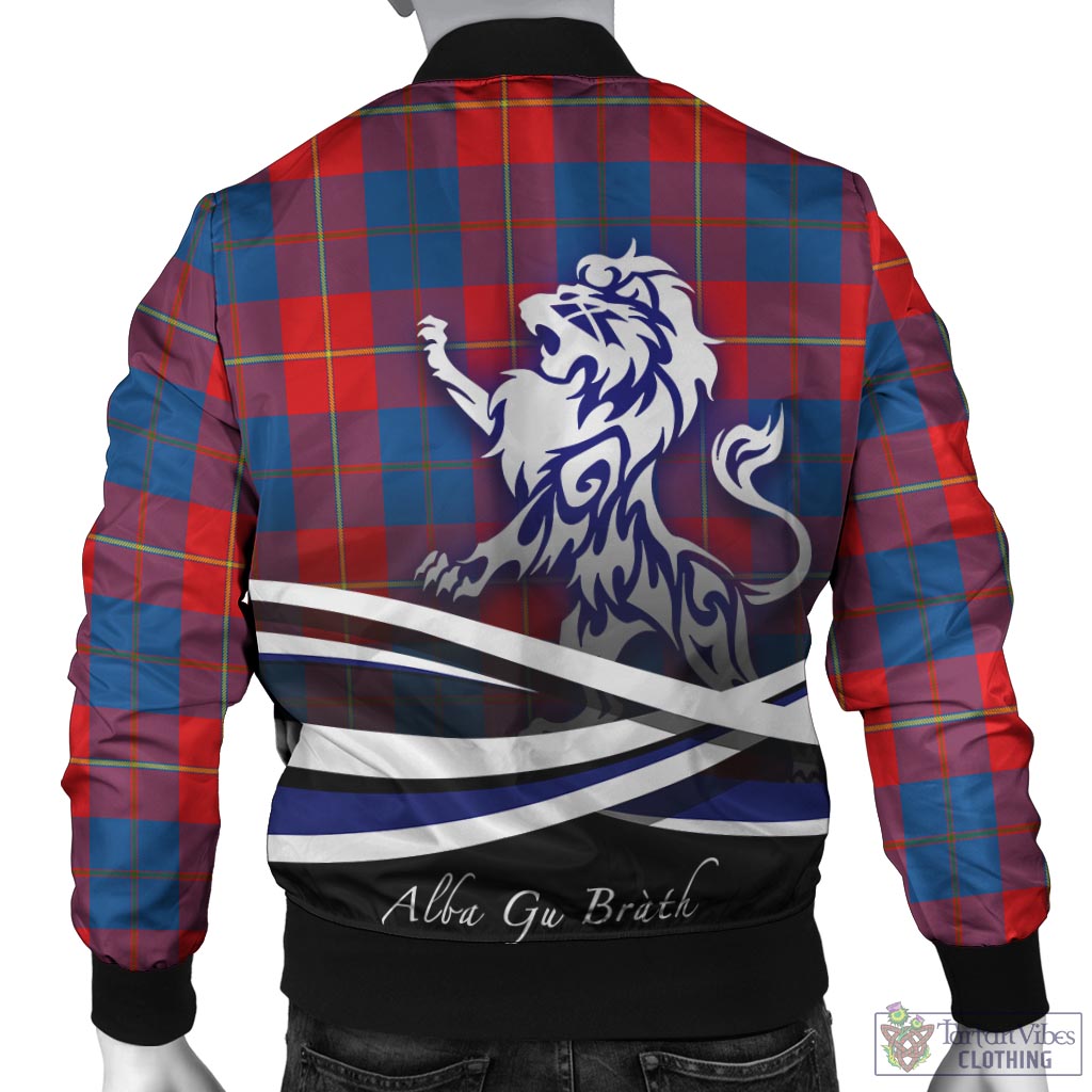 Blane Tartan Bomber Jacket with Alba Gu Brath Regal Lion Emblem - Tartan Vibes Clothing