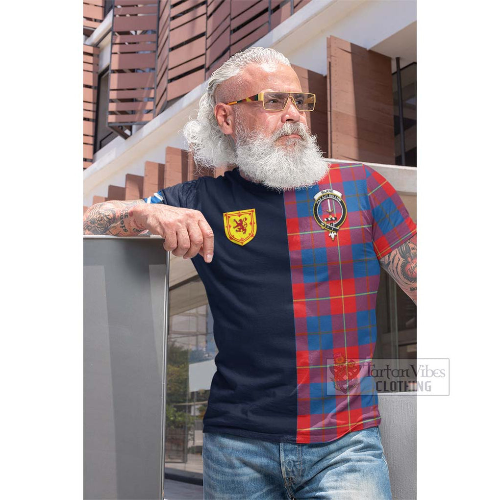 Blane Tartan Cotton T-shirt Alba with Scottish Lion Royal Arm Half Style Men's Shirt - Tartan Vibes Clothing