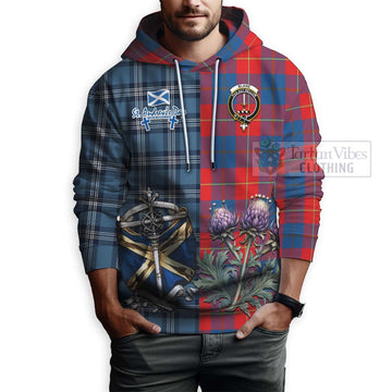 Blane Tartan Hoodie Happy St. Andrew's Day Half Tartan Style - Tartan Vibes Clothing