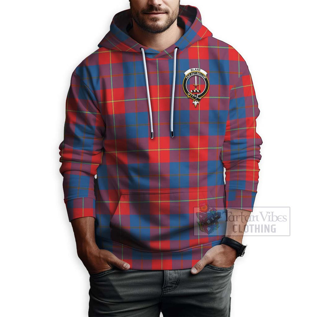 Blane Tartan Hoodie with Family Crest Celtic Skull Style - Tartan Vibes Clothing
