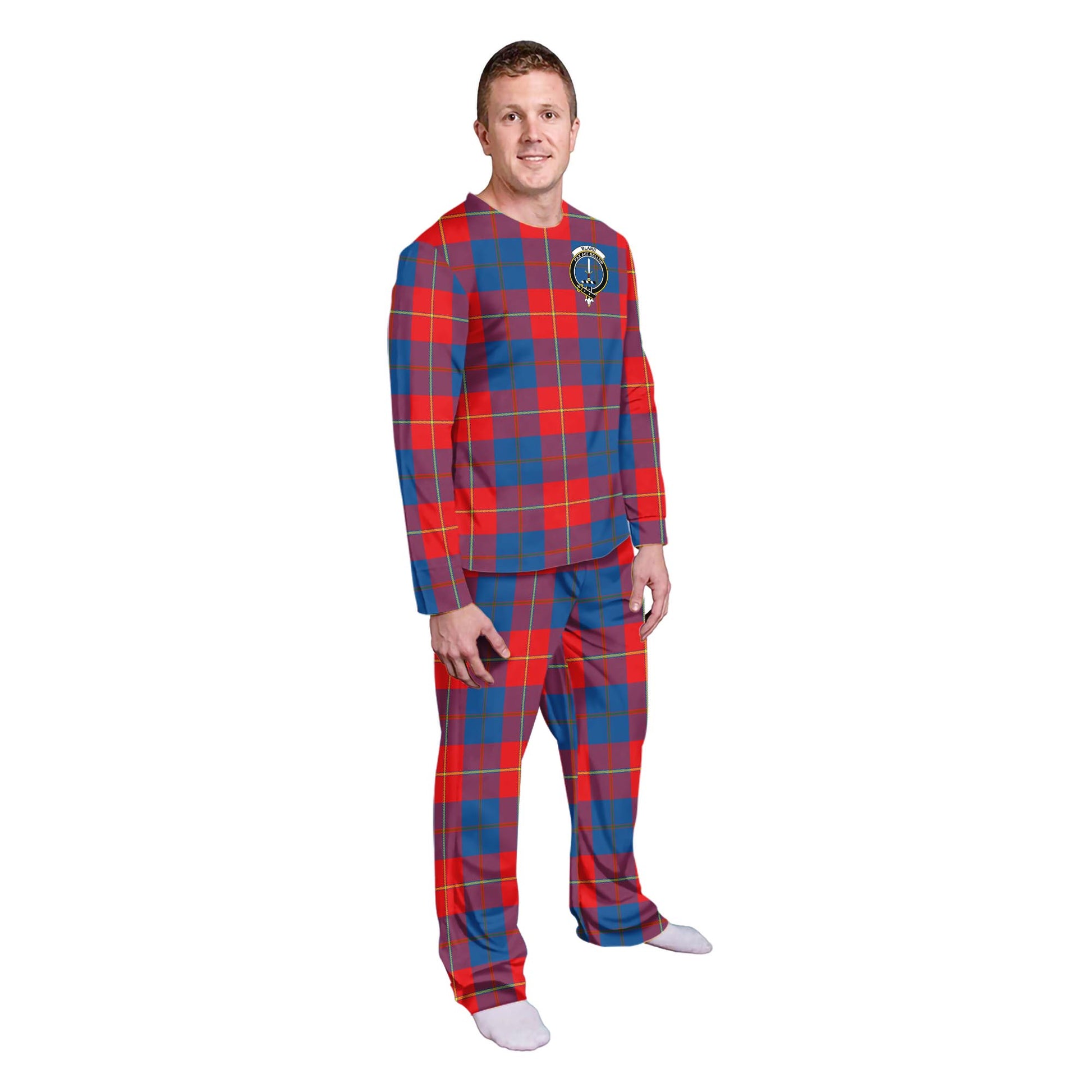 Blane Tartan Pajamas Family Set with Family Crest - Tartan Vibes Clothing