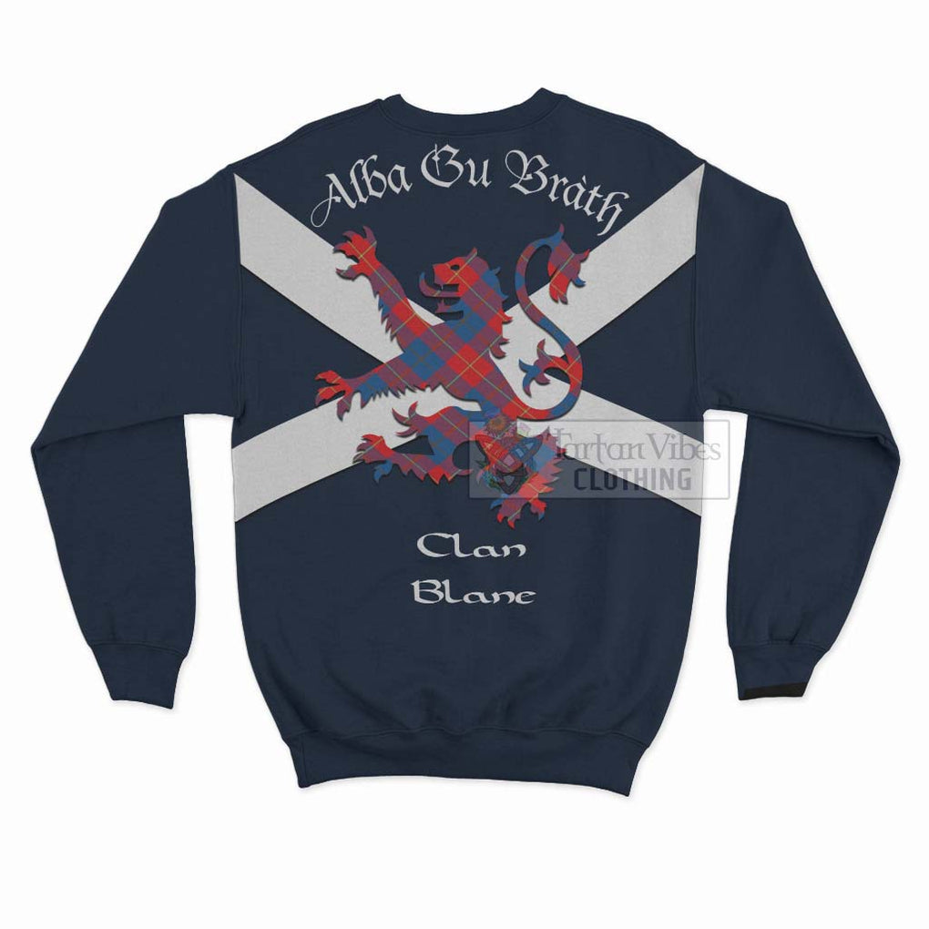 Blane Tartan Lion Rampant Sweatshirt Proudly Display Your Heritage with Alba Gu Brath and Clan Name - Tartan Vibes Clothing