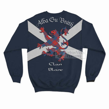 Blane Tartan Lion Rampant Sweatshirt Proudly Display Your Heritage with Alba Gu Brath and Clan Name - Tartan Vibes Clothing