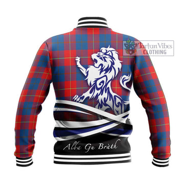 Blane Tartan Baseball Jacket with Alba Gu Brath Regal Lion Emblem - Tartan Vibes Clothing