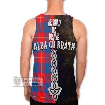 Blane Tartan Family Crest Men's Tank Top Alba Gu Brath Be Brave Lion Ancient Style - Tartan Vibes Clothing