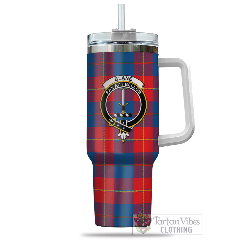 Blane Tartan Tumbler with Handle with Family Crest - Tartan Vibes Clothing