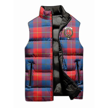Blane Tartan Sleeveless Puffer Jacket with Family Crest - Tartan Vibes Clothing