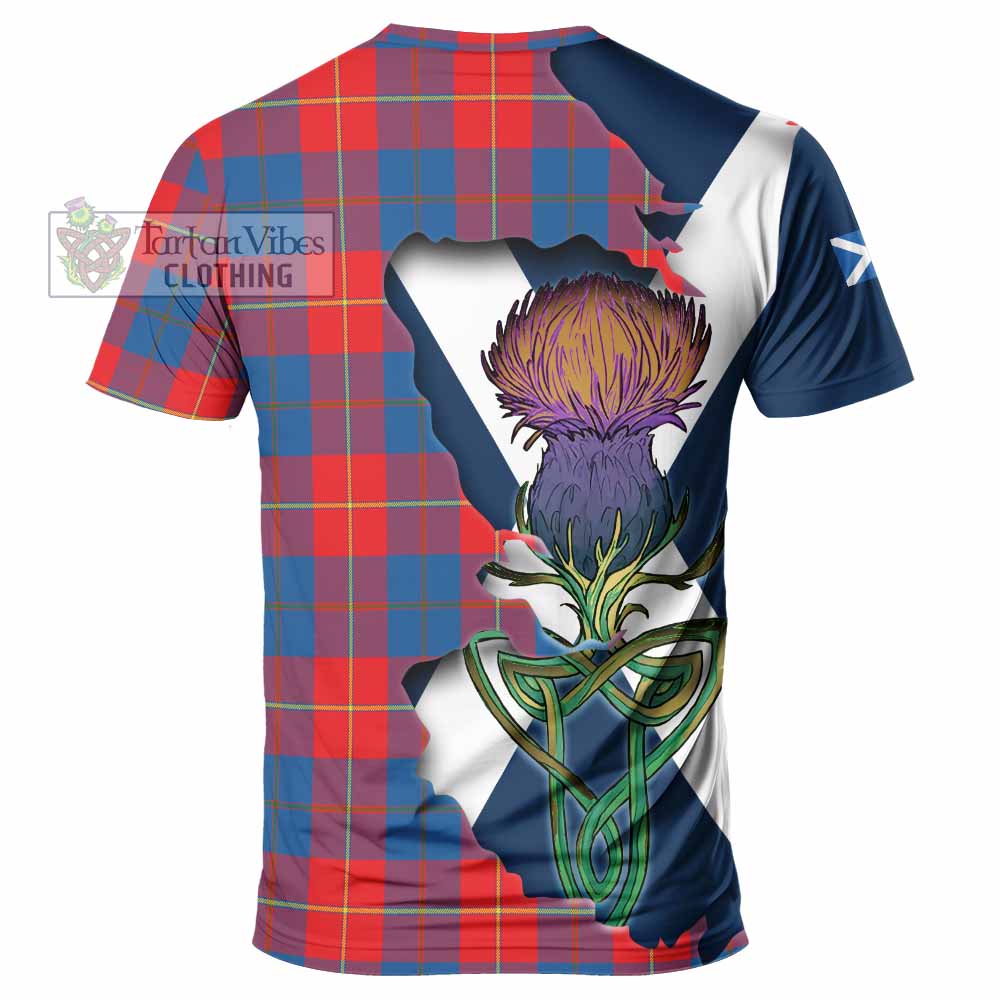 Tartan Vibes Clothing Blane Tartan Family Crest T-Shirt Scottish Thistle Celtic Inspired