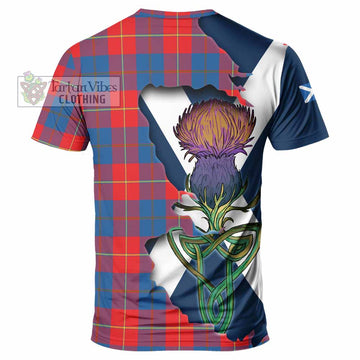 Tartan Vibes Clothing Blane Tartan Family Crest T-Shirt Scottish Thistle Celtic Inspired
