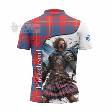 Blane Crest Tartan Zipper Polo Shirt Inspired by the Freedom of Scottish Warrior - Tartan Vibes Clothing