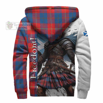 Blane Crest Tartan Sherpa Hoodie Inspired by the Freedom of Scottish Warrior - Tartan Vibes Clothing
