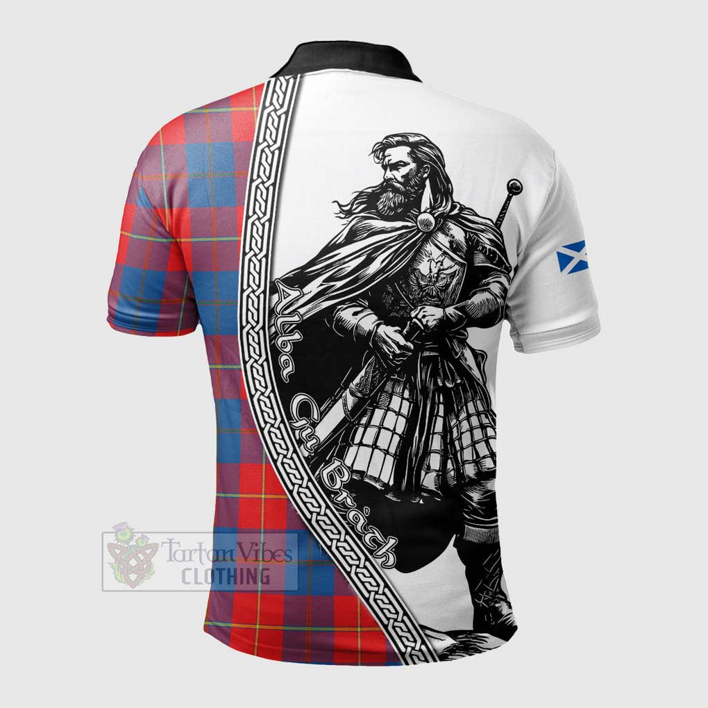 Blane Tartan Clan Crest Polo Shirt with Highlander Warrior Celtic Style - Tartan Vibes Clothing