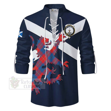 Blane Tartan Lion Rampant Ghillie Kilt Shirt Proudly Display Your Heritage with Alba Gu Brath and Clan Name - Tartan Vibes Clothing