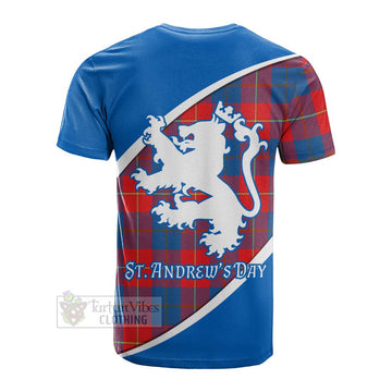 Tartan Vibes Clothing Blane Family Crest Tartan Cotton T-shirt Celebrate Saint Andrew's Day in Style