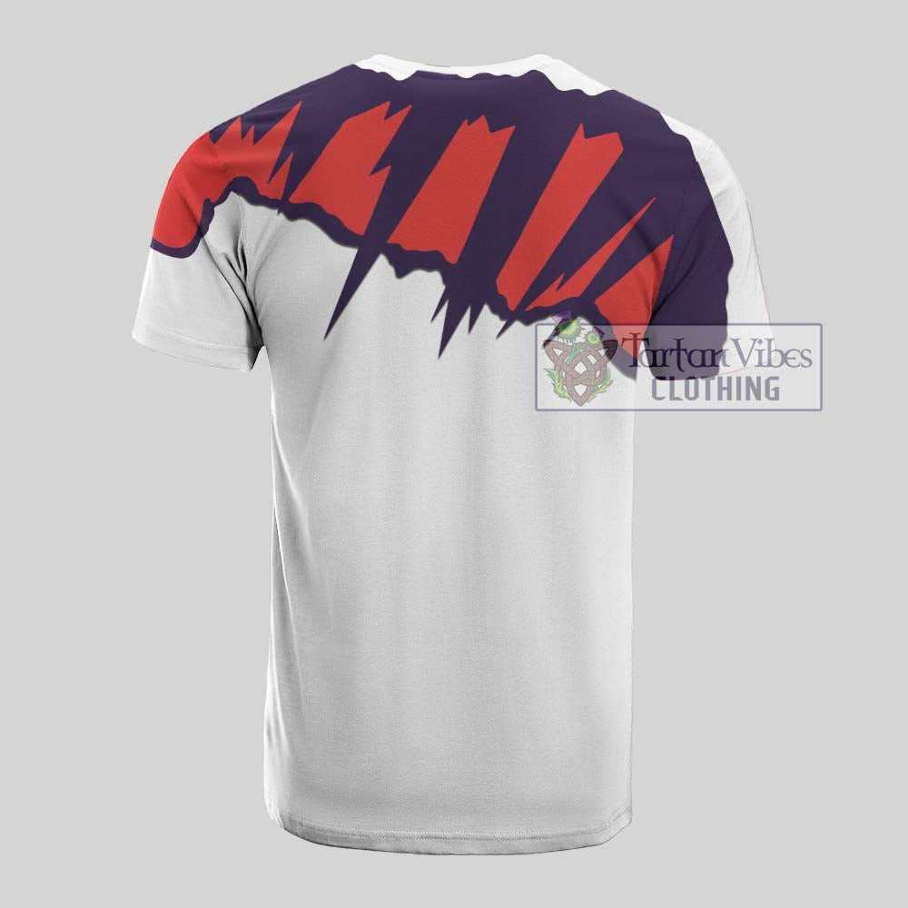 Blane Clan Crest Cotton T-shirt with Retro Sport Style - 2D-tartanvibesclothing