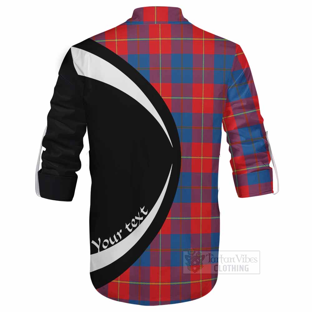 Blane Tartan Ghillie Kilt Shirt with Family Crest Circle Style - Tartan Vibes Clothing