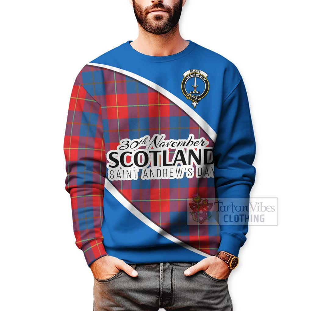 Blane Family Crest Tartan Sweatshirt Celebrate Saint Andrew's Day in Style - Tartan Vibes Clothing