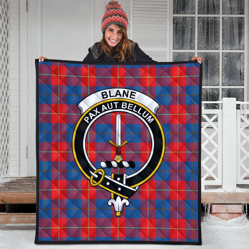 Blane Tartan Quilt with Family Crest - Tartan Vibes Clothing