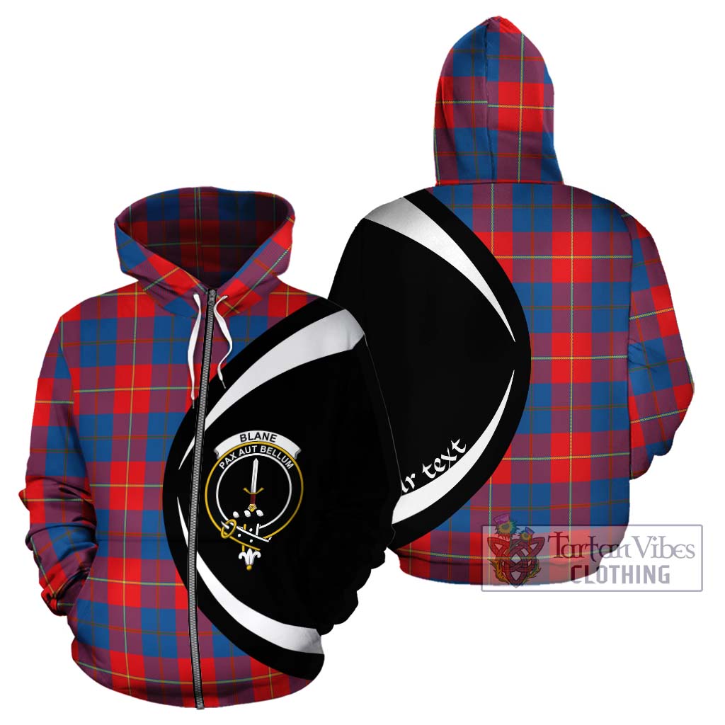 Blane Tartan Hoodie with Family Crest Circle Style - Tartan Vibes Clothing