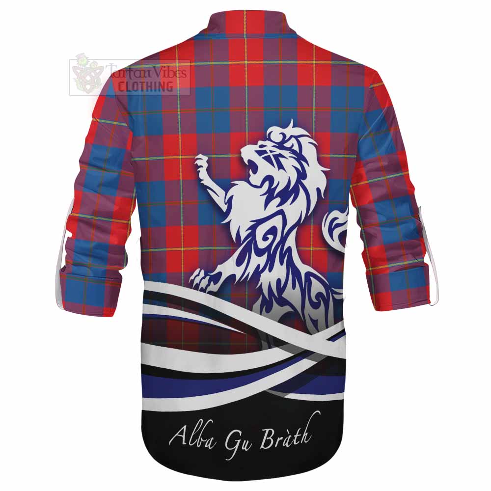 Blane Tartan Ghillie Kilt Shirt with Alba Gu Brath Regal Lion Emblem - Tartan Vibes Clothing