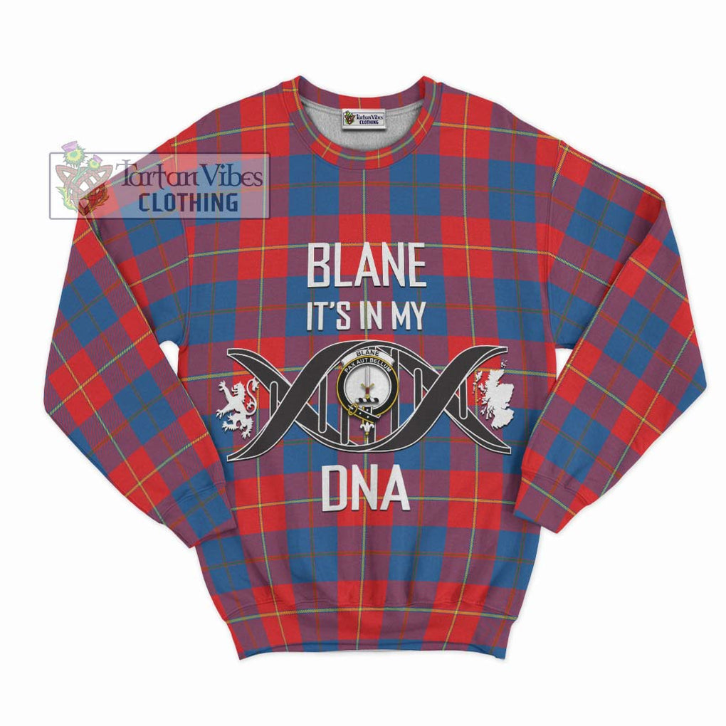 Blane Tartan Sweatshirt with Family Crest DNA In Me Style - Tartan Vibes Clothing