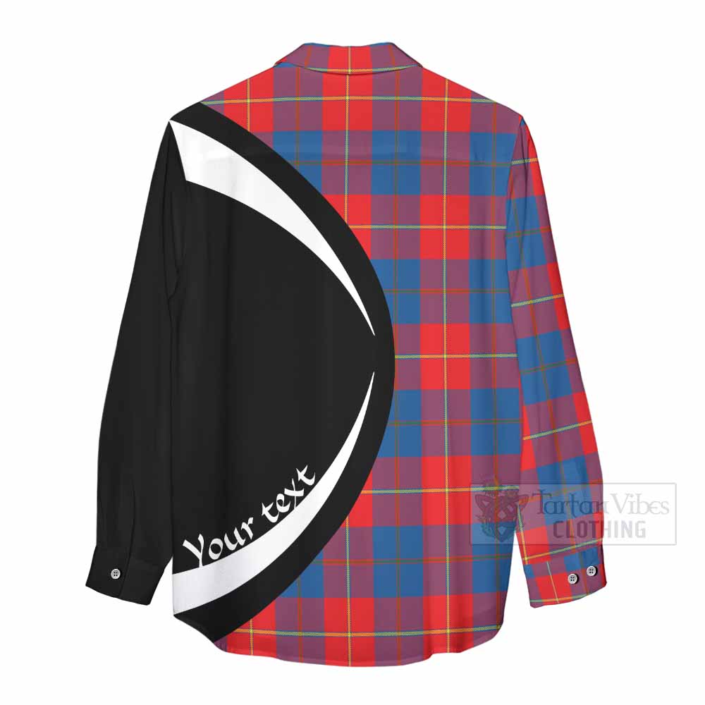 Blane Tartan Women's Casual Shirt with Family Crest Circle Style - Tartan Vibes Clothing