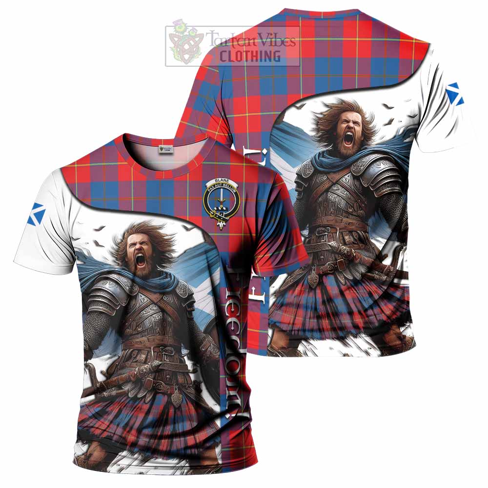 Blane Crest Tartan T-Shirt Inspired by the Freedom of Scottish Warrior - Tartan Vibes Clothing