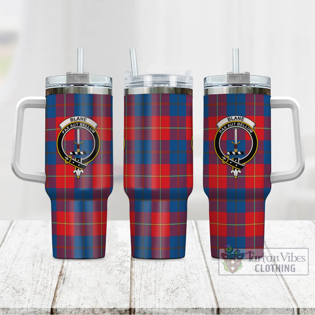 Blane Tartan Tumbler with Handle with Family Crest - Tartan Vibes Clothing